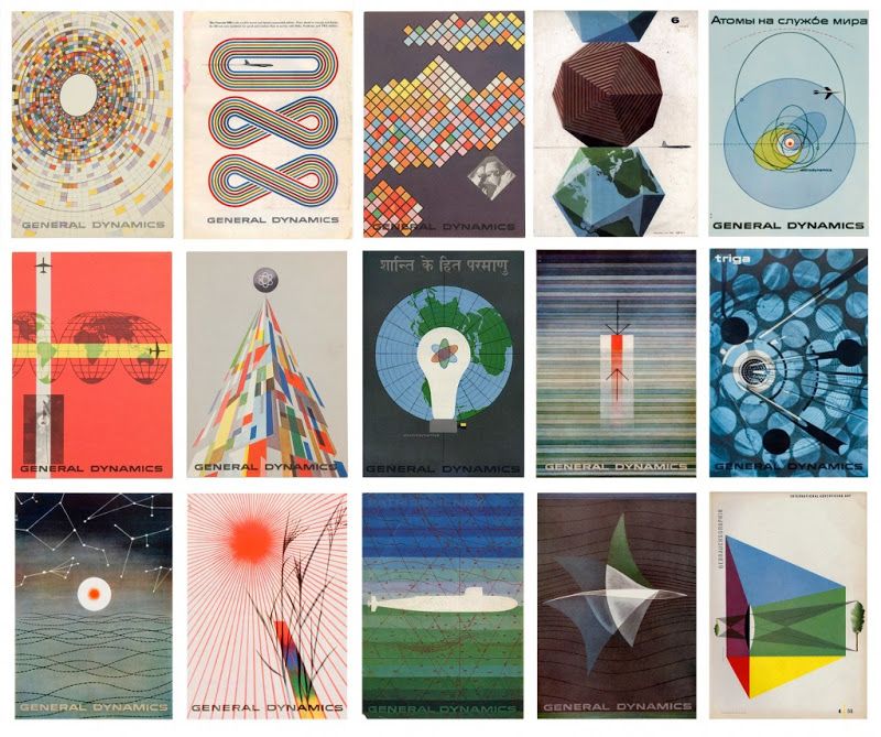 Erik Nitsche's posters that he designed while working as Art Director for General Dynamics between 1955 and 1960.